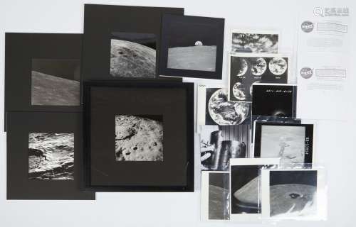 Group of 12 B/W NASA Lunar Photos