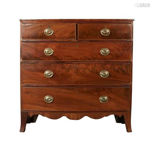 Federal Bow Front Chest of Drawers