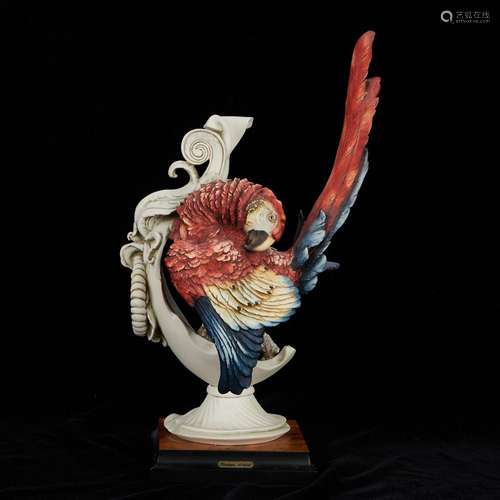 Giuseppe Armani "Parrot Vase" Ceramic Figure