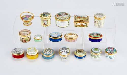 Grp: 17 Halcyon Days London Enamel Boxes