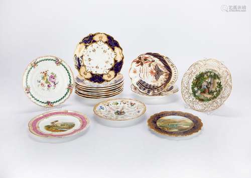 Grp: 16 European Porcelain Plates KPM Spode Coleport