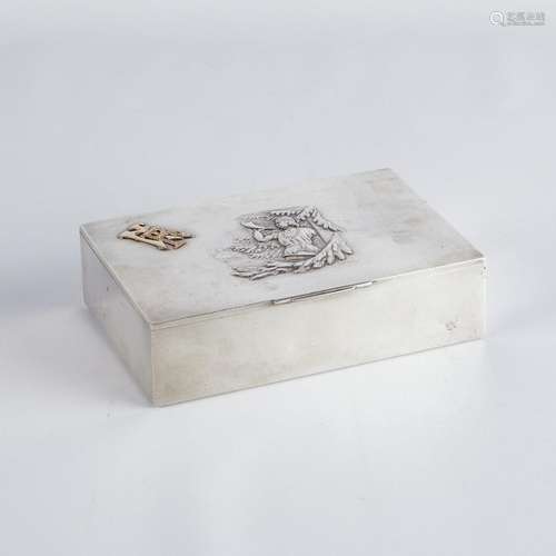 Russian Silver Cigar Box w/ Adornments