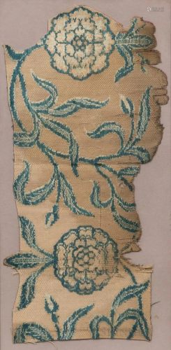 Fragment of Early Cut and Uncut Velvet, China, possibly Ming...
