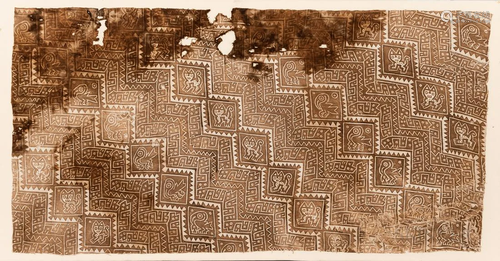 Pre-Columbian Textile Fragment, Huari or Chancay culture, Ti...