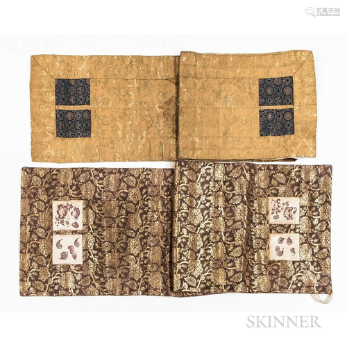 Two Silk Brocade Buddhist Monk's Stoles, Ohi, Japan, 19...