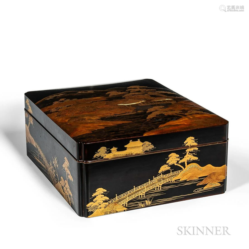 Maki-e Lacquered Box and Cover, Japan, Meiji/Taisho period, ...