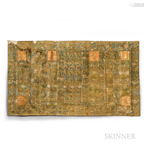 Two Brocade Buddhist Monk's Robes, Kesa, Japan, 19th ce...