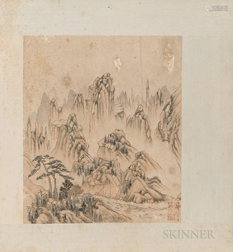 Album Leaf Depicting a Landscape, China, Southern School, in...