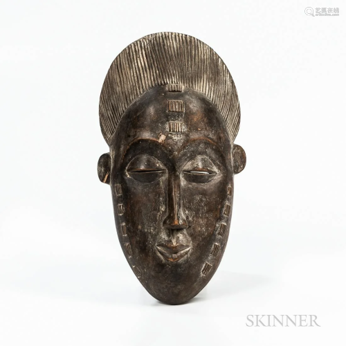 Baule-style Mask, the hollowed-out mask, with small mouth, e...