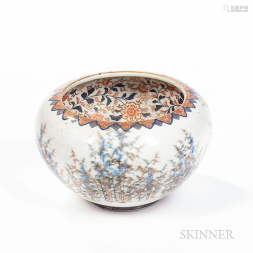 Large Fukagawa Enameled Bowl, Japan, late 20th century, comp...