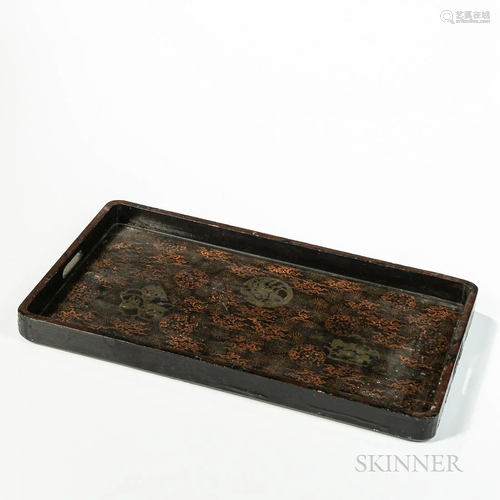 Maki-e Black-lacquered Tray, Japan, possibly Edo period, rec...