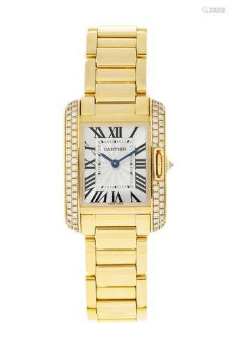 Cartier, Tank Anglaise, réf. 3579, montre-bracelet en or 750...