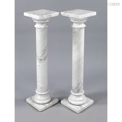 Pair of flower columns, 20th c