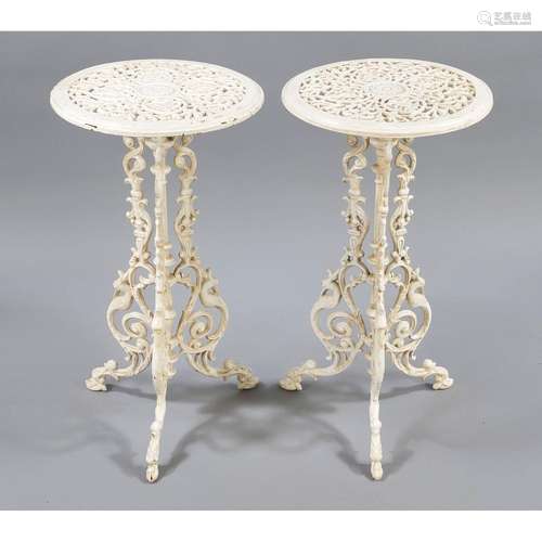 Pair of side tables, 20th cent