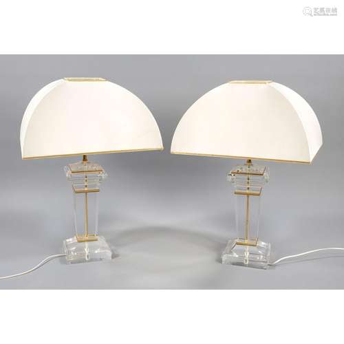 Pair of table lamps, 2, h. 20t