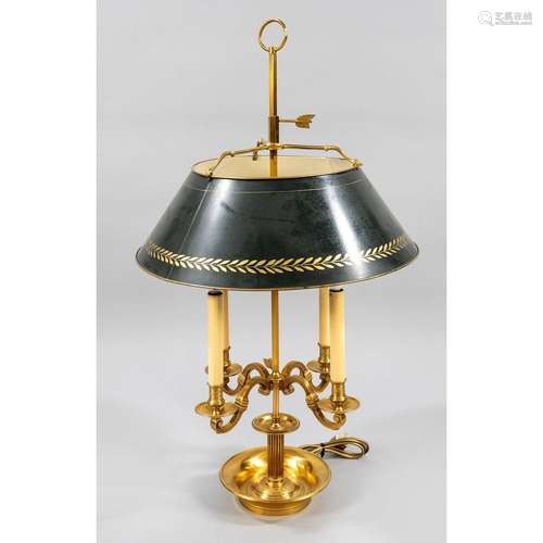 Table lamp, 20th c., brass and