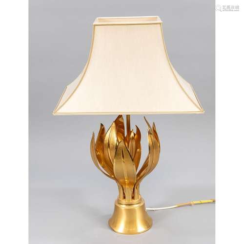 Table lamp, 20th c., brass. Le