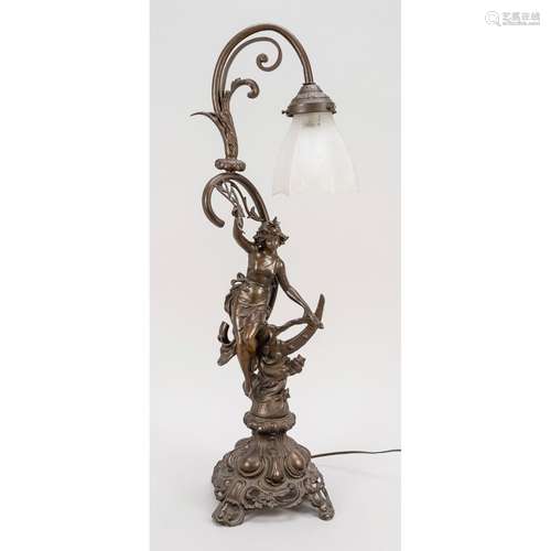 Historicist figural lamp, end