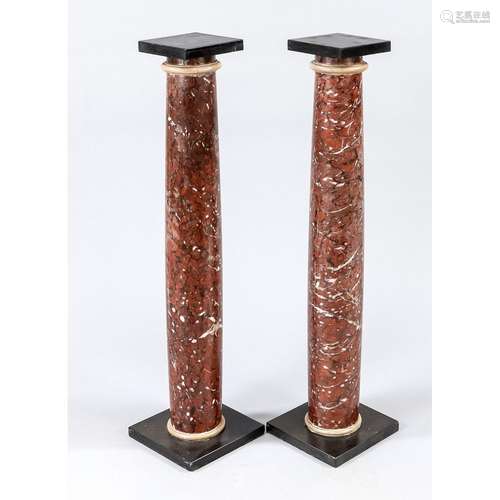 Pair of flower columns, end of