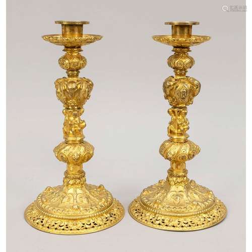 Pair of Renaissance style cand