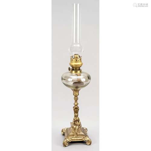 Petroleum lamp, 19th/20th c.,