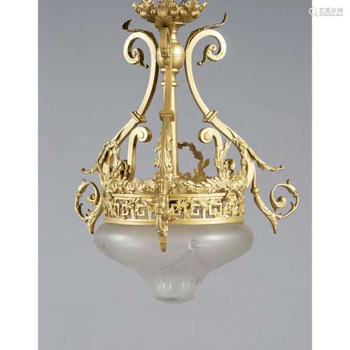 Historicist ceiling lamp, end