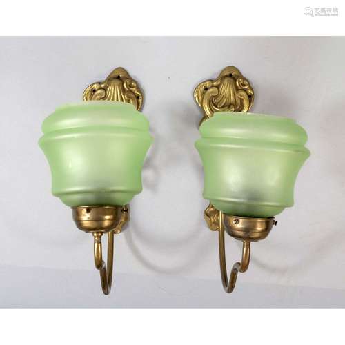 Pair of wall lamps, 20th c., b