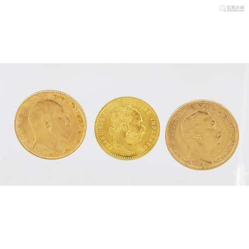 Mix of gold coins. 1x20 Mark G