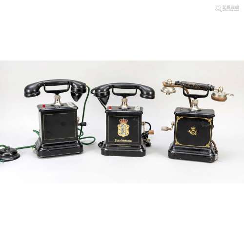 3 historical telephones, proba