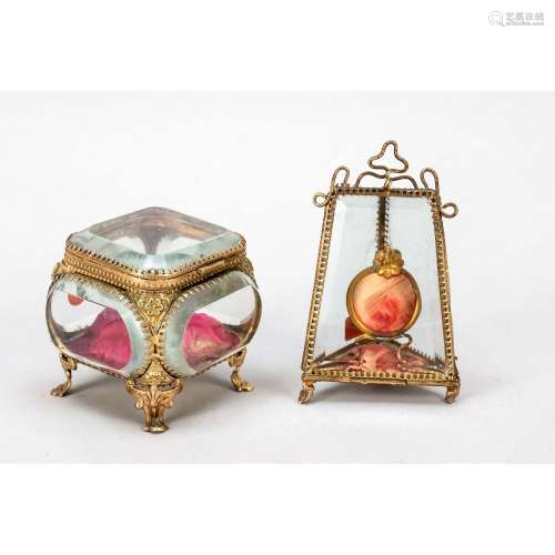 2 reliquaries, late 19th c. Th