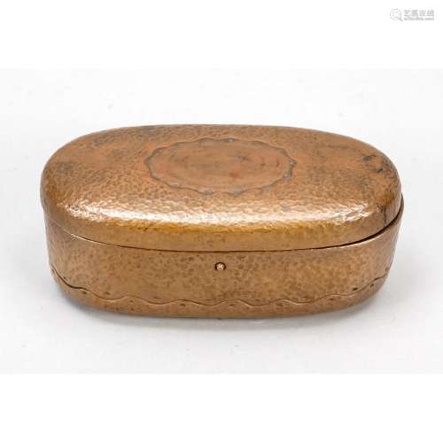 Lidded box, dated 1917, monogr