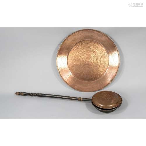 2 pieces copper, 19th century,