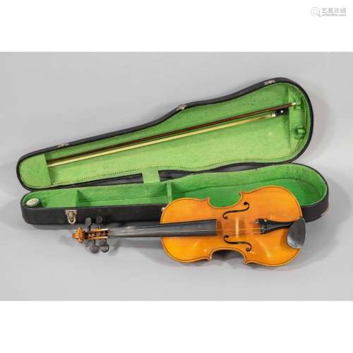 Violin in a case with a bow, n
