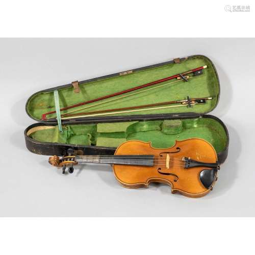 Violin in a case with 2 bows,