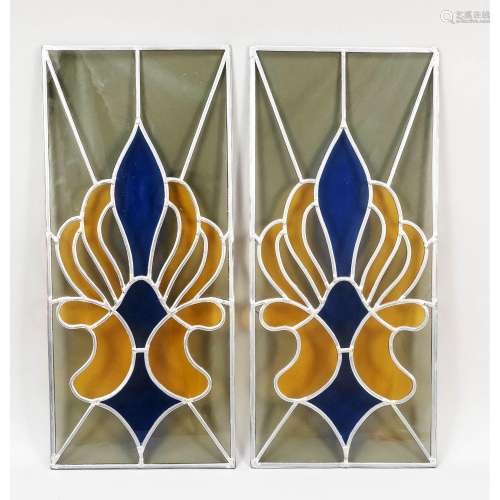 Pair of leaded glass in Art No