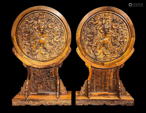 PAIR OF CHINESE HUANGHUA PEAR SCREEN, MING DYNASTY