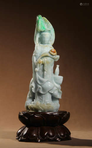 CHINESE JADE GUANYIN, QING DYNASTY