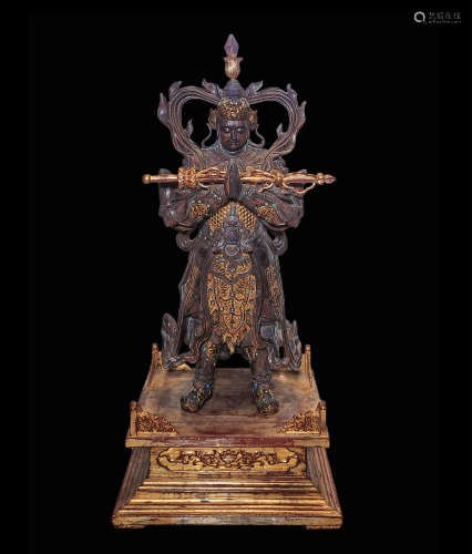 CHINESE AGARWOOD BUDDHA STATUE, QING DYNASTY