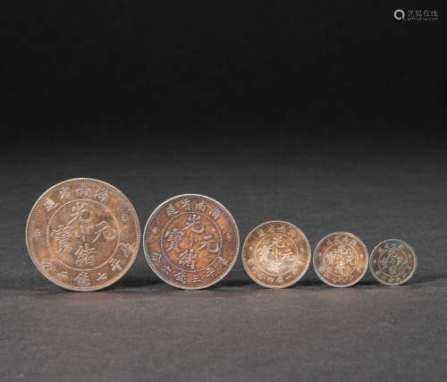 AN GROUP OF CHINESE SILVER COINS