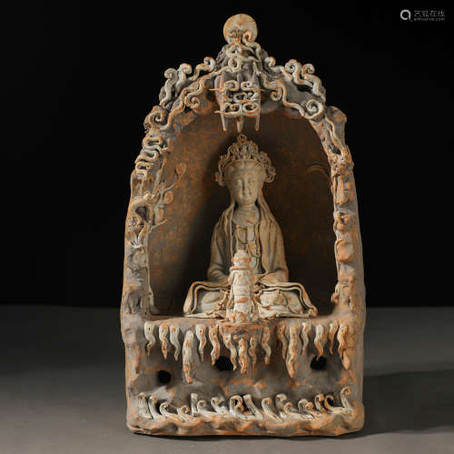 CHINESE PLAIN BUDDHA STATUE, YUAN DYNASTY