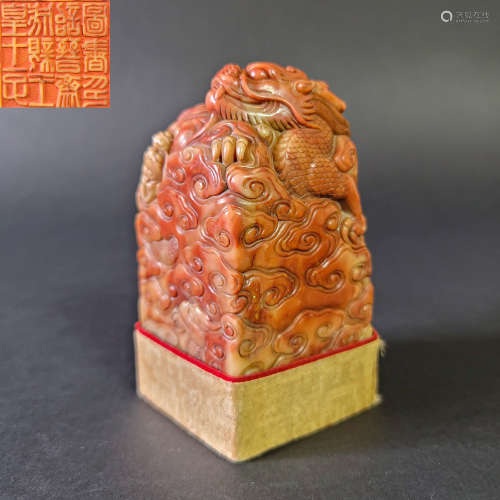 CHINESE SHOUSHAN STONE SEAL, QING DYNASTY