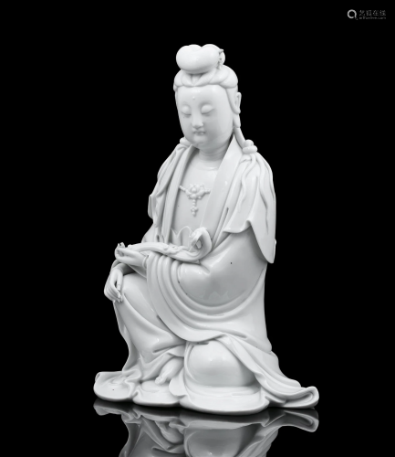 A LARGE AND IMPORTANT DEHUA / BLANC DE CHINE MOLDED FIGURE O...