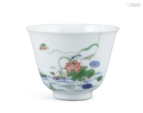 A FAMILLE VERTE 'MONTH' CUP WITH KANGXI MARK BUT L...