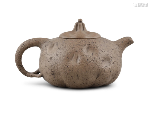 *A YIXING ZISHA TERRACOTTA ‘GONG CHUN - 龔春’ TEAPOT AND COV...