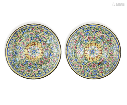 *A GROUP OF TWO (2) PHÁP LAM HUẾ ENAMEL ‘LOTUS’ CUPS OR SAUC...