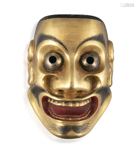 A NOH THEATER MASK OF ŌTOBIDE 大飛出 Japan, Taisho to Showa ...