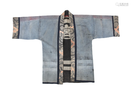 A REVERSIBLE ‘TATTOO’ FIREFIGHTER COAT, HANTEN 半纏 JAPAN, P...