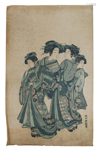 AFTER Isoda Koryusai 礒田湖龍斎 (JAPAN, 1735-1790) Young bea...