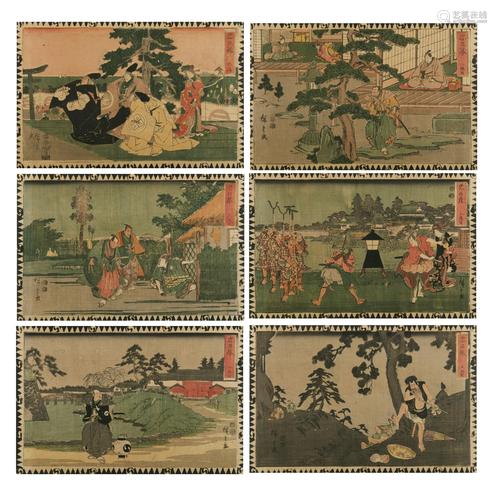 Utagawa Hiroshige 歌川広重 (JAPAN, 1797-1858) Acts #-2, #3, ...