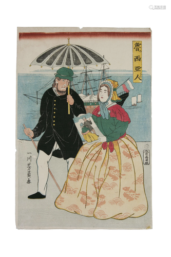 Utagawa Yoshikazu歌川芳員 (Japan, active 1850-1870) Russian ...